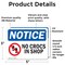 Signmission No Crocs In Shop Sign With Symbol, 5 in W x Rectangle, Vinyl Decal OS-2PACK-NS-D-35-L-14473 - alternate 3